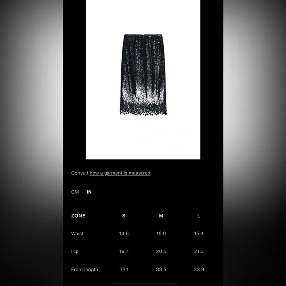 ZARA SEQUIN LONG SKIRT ZW COLLECTION - Picture 17 of 17